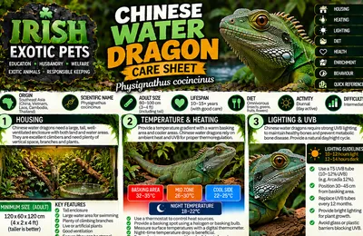 Top of the Chinese Water Dragon care sheet