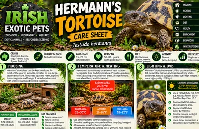 Top of the Hermann's Tortoise care sheet