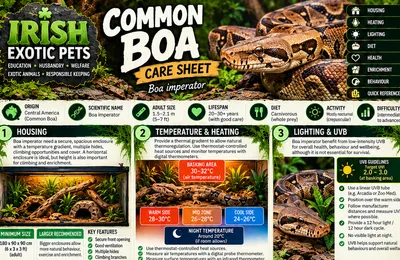 Top of the Common Boa care sheet